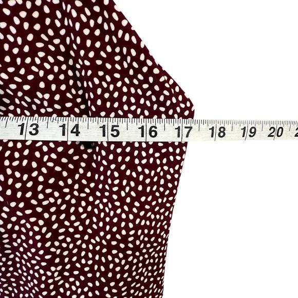 BuffBunny Revolution Tank Top XL Burgundy Red Bossy Dots Strappy Back Athletic - Picture 6 of 10